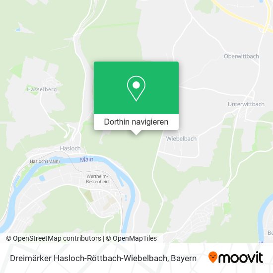 Dreimärker Hasloch-Röttbach-Wiebelbach Karte