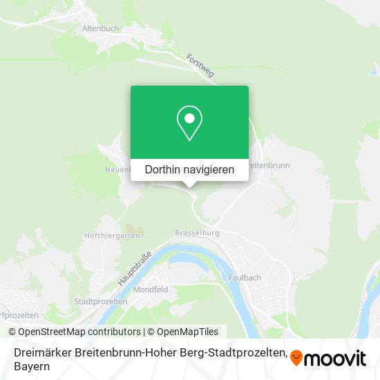 Dreimärker Breitenbrunn-Hoher Berg-Stadtprozelten Karte