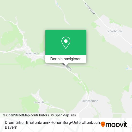 Dreimärker Breitenbrunn-Hoher Berg-Unteraltenbuch Karte