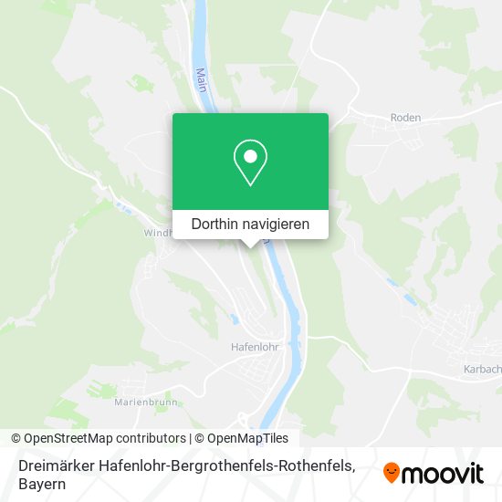 Dreimärker Hafenlohr-Bergrothenfels-Rothenfels Karte
