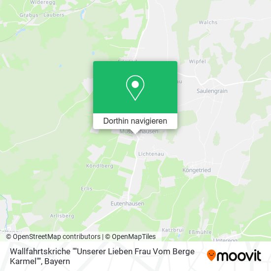 Wallfahrtskriche ""Unserer Lieben Frau Vom Berge Karmel"" Karte