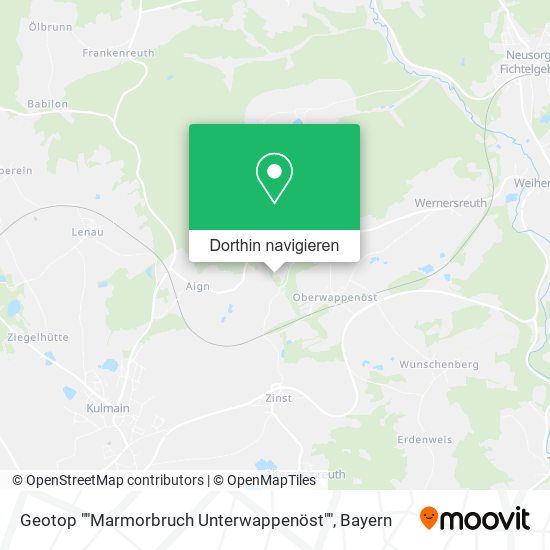 Geotop ""Marmorbruch Unterwappenöst"" Karte