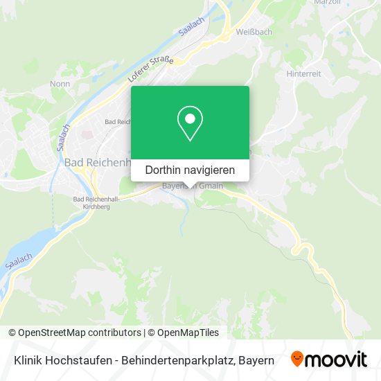 Klinik Hochstaufen - Behindertenparkplatz Karte