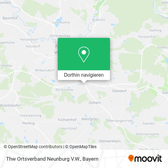 Thw Ortsverband Neunburg V.W. Karte
