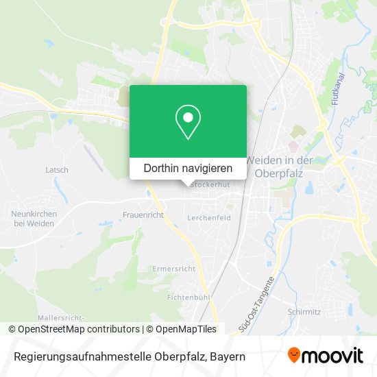 Regierungsaufnahmestelle Oberpfalz Karte