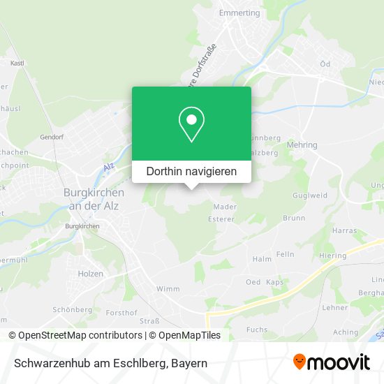 Schwarzenhub am Eschlberg Karte