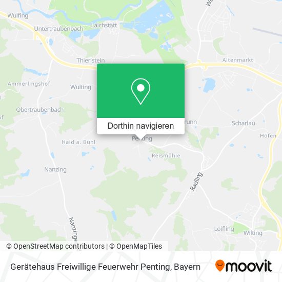 Gerätehaus Freiwillige Feuerwehr Penting Karte