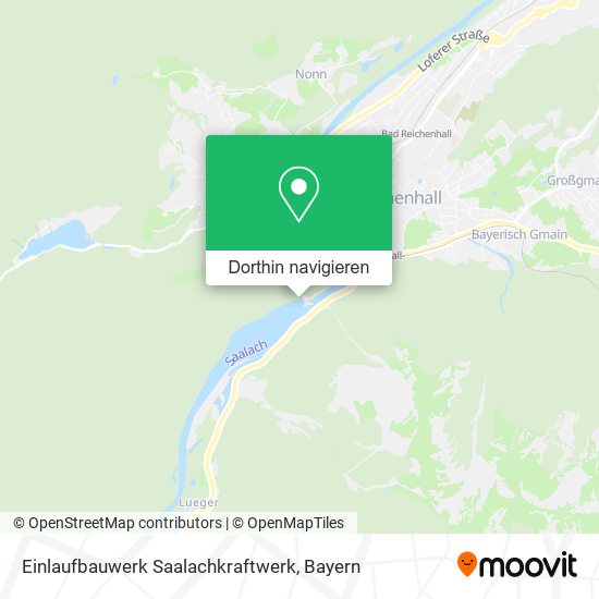 Einlaufbauwerk Saalachkraftwerk Karte