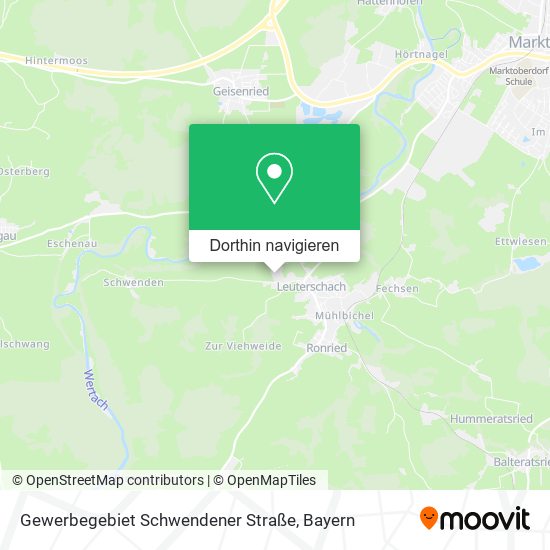 Gewerbegebiet Schwendener Straße Karte