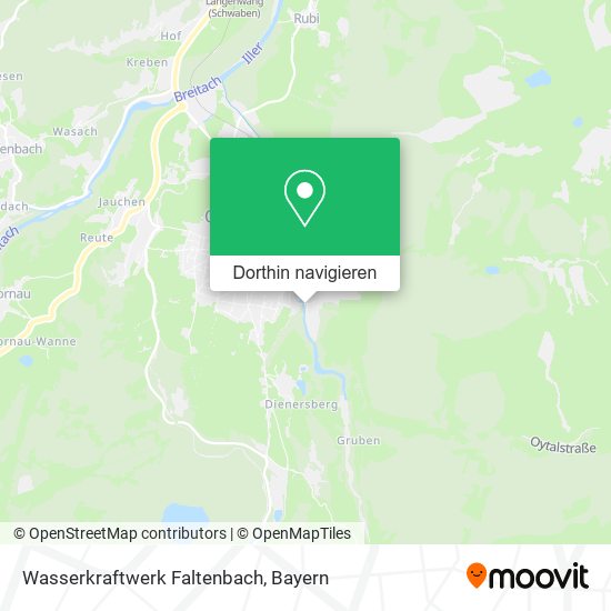Wasserkraftwerk Faltenbach Karte