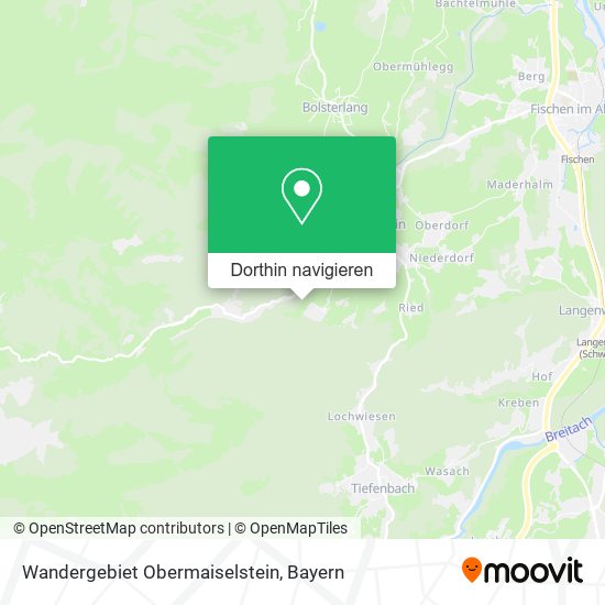 Wandergebiet Obermaiselstein Karte