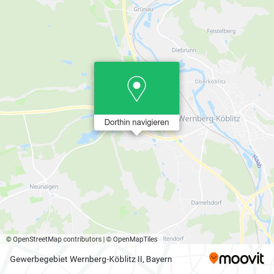 Gewerbegebiet Wernberg-Köblitz II Karte