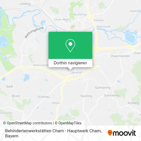 Behindertenwerkstätten Cham - Hauptwerk Cham Karte