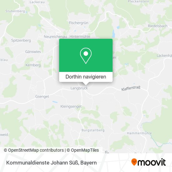 Kommunaldienste Johann Süß Karte