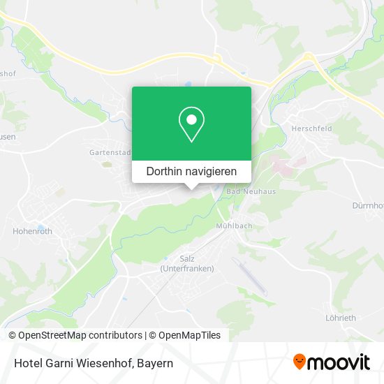 Hotel Garni Wiesenhof Karte