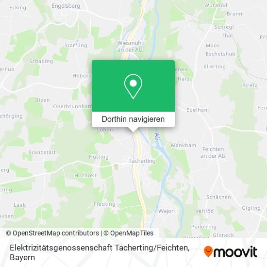 Elektrizitätsgenossenschaft Tacherting / Feichten Karte