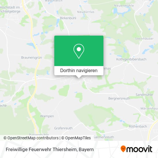 Freiwillige Feuerwehr Thiersheim Karte