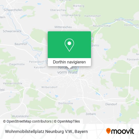 Wohnmobilstellplatz Neunburg V.W. Karte