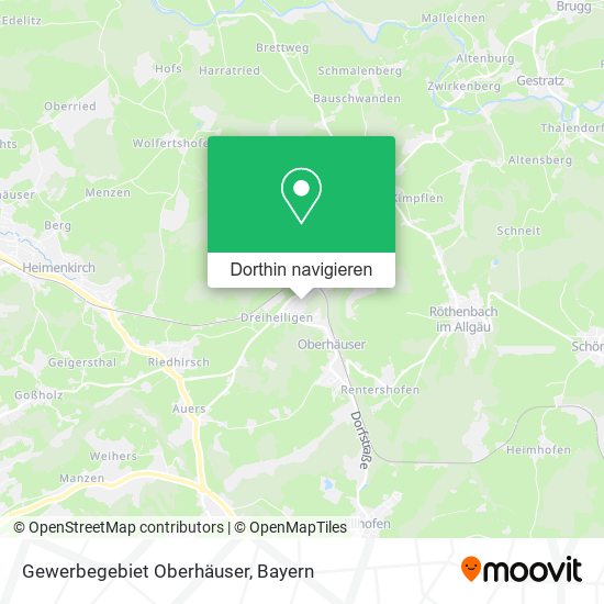 Gewerbegebiet Oberhäuser Karte