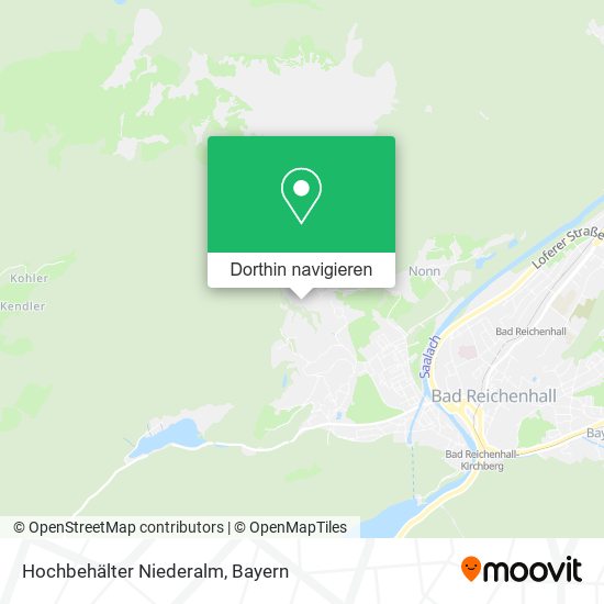 Hochbehälter Niederalm Karte