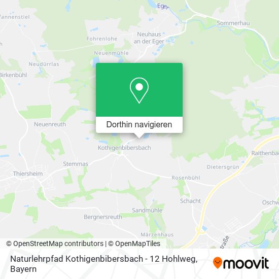 Naturlehrpfad Kothigenbibersbach - 12 Hohlweg Karte