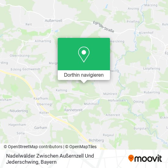 Nadelwälder Zwischen Außernzell Und Jederschwing Karte