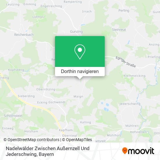 Nadelwälder Zwischen Außernzell Und Jederschwing Karte