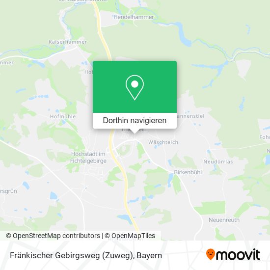 Fränkischer Gebirgsweg (Zuweg) Karte