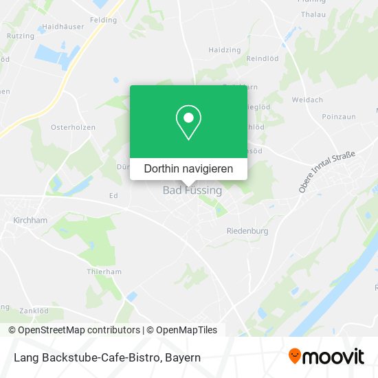 Lang Backstube-Cafe-Bistro Karte