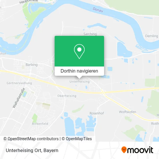 Unterheising Ort Karte
