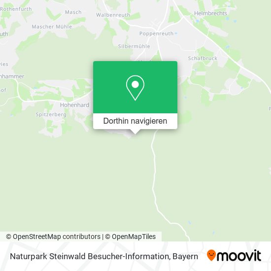 Naturpark Steinwald Besucher-Information Karte