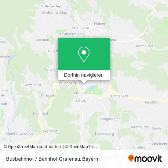 Busbahnhof / Bahnhof Grafenau Karte