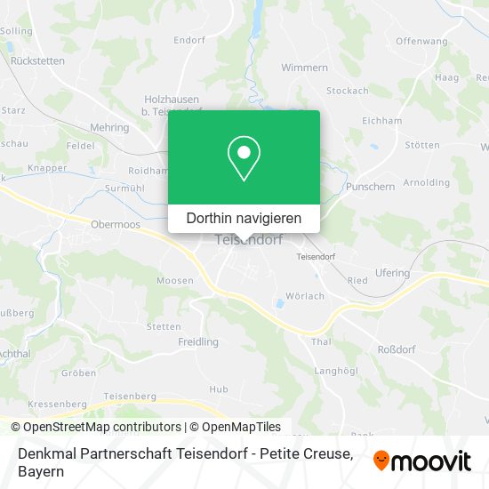 Denkmal Partnerschaft Teisendorf - Petite Creuse Karte