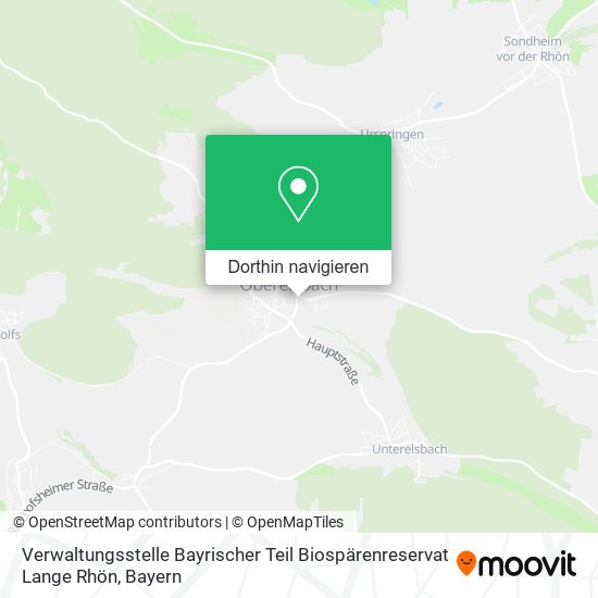 Verwaltungsstelle Bayrischer Teil Biospärenreservat Lange Rhön Karte