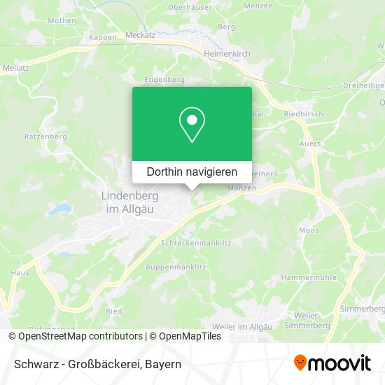 Schwarz - Großbäckerei Karte