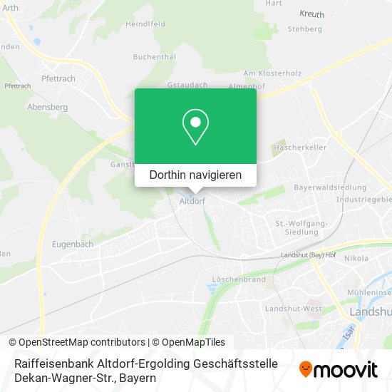 Raiffeisenbank Altdorf-Ergolding Geschäftsstelle Dekan-Wagner-Str. Karte