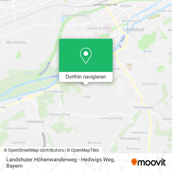 Landshuter Höhenwanderweg - Hedwigs Weg Karte