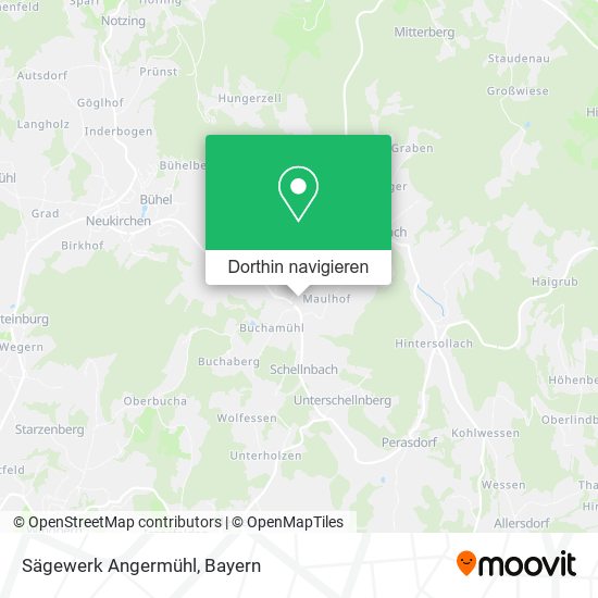 Sägewerk Angermühl Karte