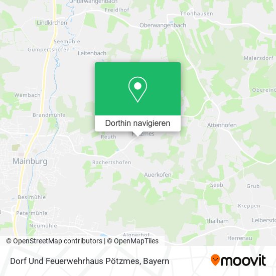 Dorf Und Feuerwehrhaus Pötzmes Karte