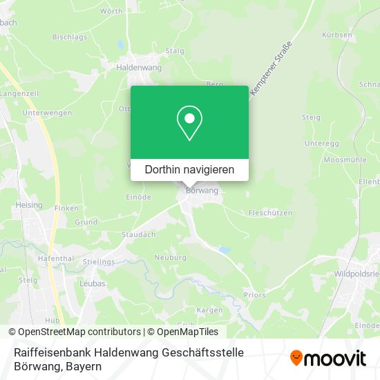Raiffeisenbank Haldenwang Geschäftsstelle Börwang Karte