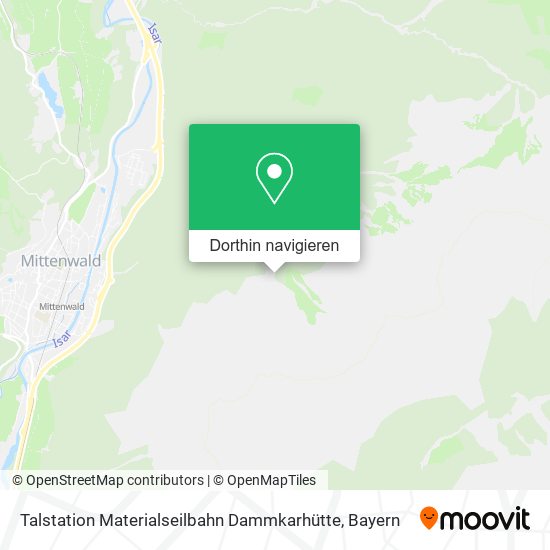 Talstation Materialseilbahn Dammkarhütte Karte