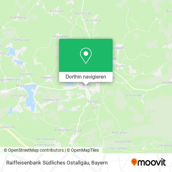 Raiffeisenbank Südliches Ostallgäu Karte