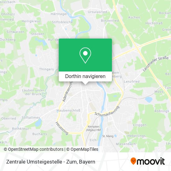 Zentrale Umsteigestelle - Zum Karte