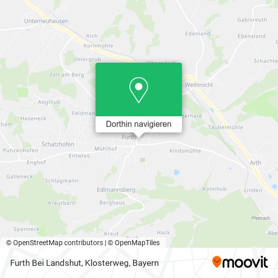 Furth Bei Landshut, Klosterweg Karte