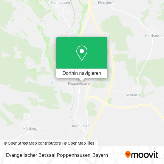 Evangelischer Betsaal Poppenhausen Karte