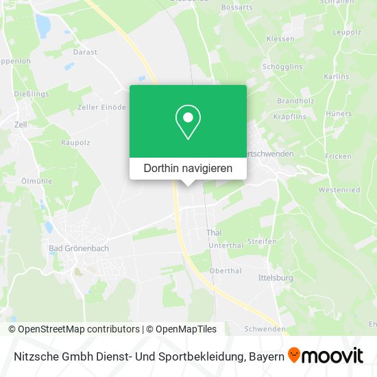 Nitzsche Gmbh Dienst- Und Sportbekleidung Karte