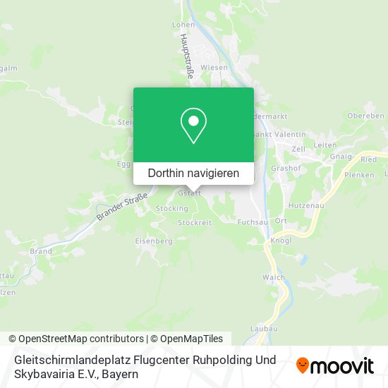 Gleitschirmlandeplatz Flugcenter Ruhpolding Und Skybavairia E.V. Karte