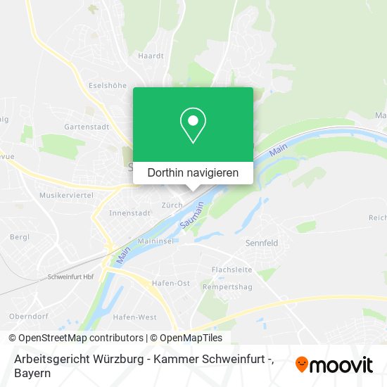 Arbeitsgericht Würzburg - Kammer Schweinfurt - Karte