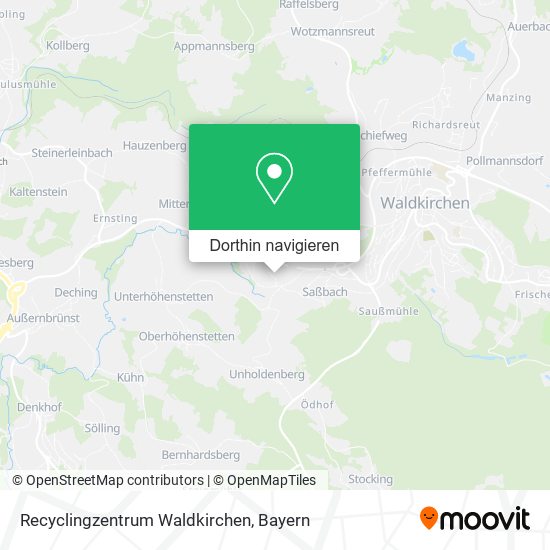 Recyclingzentrum Waldkirchen Karte