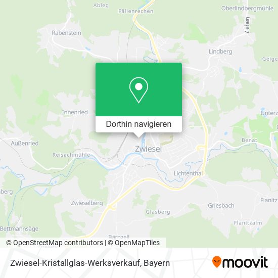 Zwiesel-Kristallglas-Werksverkauf Karte